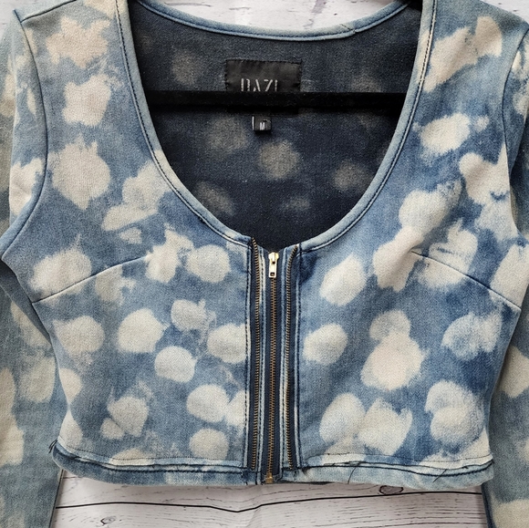 Bazi Women Shirt/Jacket Upcycle Jean Denim Cotton - Picture 8 of 9